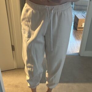 PLAYBOY Cream Track Pants